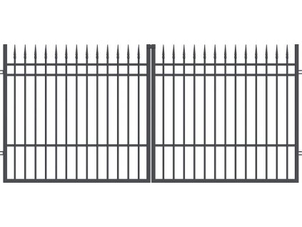 Dvoukřídlá brána s jednoduchou linií 