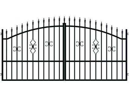 Ozdobná , dvoukřídlá brána bez pohonu