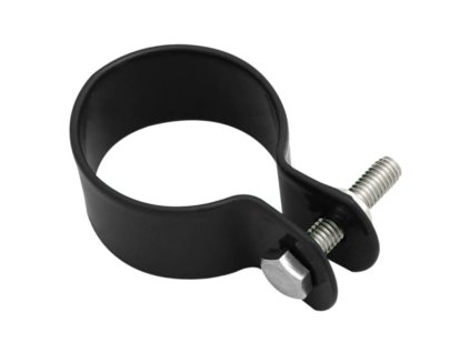 Objímka pro sloupek 50mm; šroub + matice;  Zn+PVC, Antracit