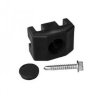 Úchyt panelu ke sloupku PVC se šroubem - černý 