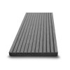 Dřevoplastová plotovka s drážkami - šedá
