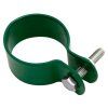 Objímka pro sloupek 50mm; šroub + matice; Zn+PVC, Zelená