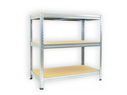 Kovový regál do technické místnosti Biedrax 35 x 90 x 120 cm, pozinkovaný - 3 police MDF