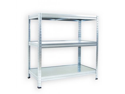 Kovový regál do technické místnosti Biedrax 60 x 60 x 90 cm, pozinkovaný - 3 police pozink
