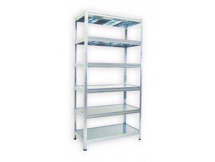 Kovový regál do technické místnosti Biedrax 35 x 90 x 180 cm, pozinkovaný - 6 polic pozink