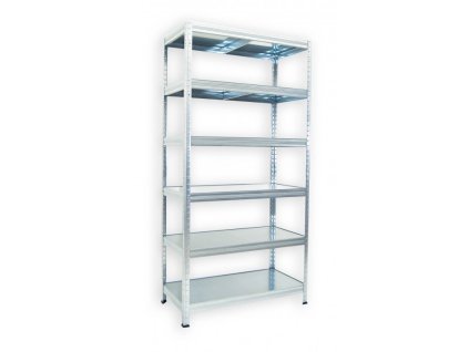 Kovový regál do technické místnosti Biedrax 45 x 60 x 180 cm, pozinkovaný - 6 polic pozink
