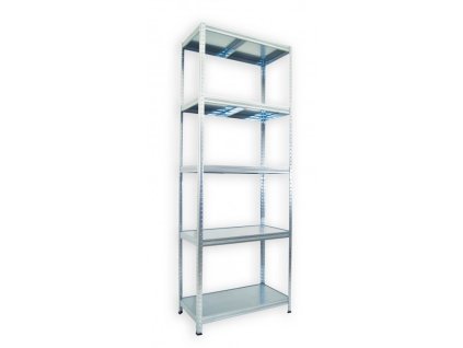 Kovový regál do technické místnosti Biedrax 60 x 75 x 210 cm, pozinkovaný - 5 polic pozink