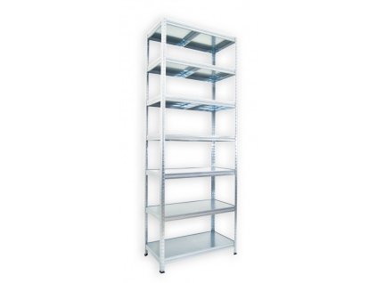 Kovový regál do technické místnosti Biedrax 60 x 60 x 210 cm, pozinkovaný - 7 polic pozink