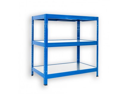 Kovový regál do technické místnosti Biedrax 50 x 60 x 90 cm, modrý - 3 police pozink