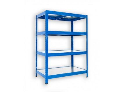 Kovový regál do technické místnosti Biedrax 50 x 60 x 90 cm, modrý - 4 police pozink