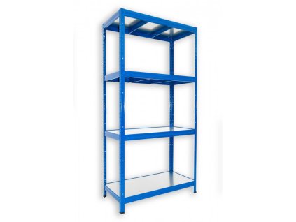 Kovový regál do technické místnosti Biedrax 60 x 90 x 180 cm, modrý - 4 police pozink