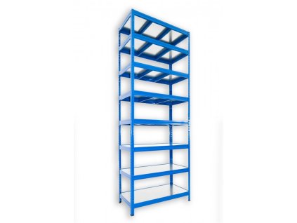 Kovový regál do technické místnosti Biedrax 50 x 90 x 210 cm, modrý - 8 polic pozink