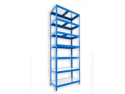 Kovový regál do technické místnosti Biedrax 60 x 60 x 240 cm, modrý - 7 polic pozink