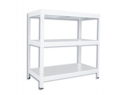 Kovový regál do technické místnosti Biedrax 50 x 60 x 120 cm, bílý - 3 police pozink