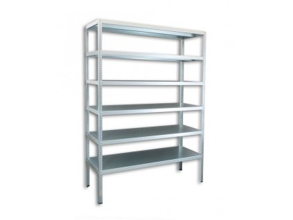 Šroubovaný regál do technické místnosti Biedrax, pozinkovaný - 60 x 150 x 200 cm, 6 polic