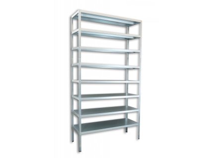 Šroubovaný regál do technické místnosti Biedrax, pozinkovaný - 75 x 100 x 250 cm, 8 polic