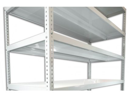 Šroubovaný regál do domácnosti Biedrax, bílý - 50 x 130 x 250 cm, 7 polic