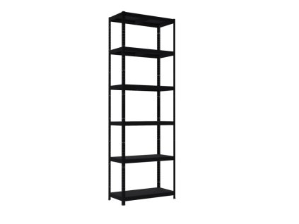 Regál na šanony Biedrax 40 x 90 x 210 cm, černý - 6 polic kovových