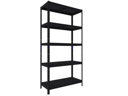 190425 kovovy regal biedrax 40 x 90 x 240 cm cerny 5 polic kovovych