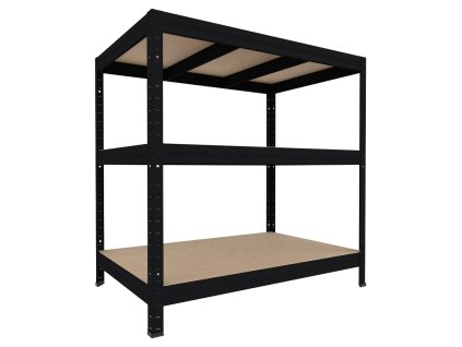 204785 kovovy regal policovy biedrax 45 x 90 x 120 cm cerny 3 police mdf 300 kg