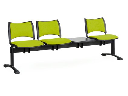 Lavice do čekárny čalouněná Smart Biedrax LC9215z - podnož černá