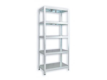 Kovový regál do technické místnosti Biedrax 40 x 60 x 240 cm, zinkovaný - 5 polic kovových