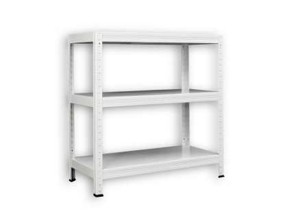 Kovový regál do technické místnosti Biedrax 40 x 60 x 90 cm, bílý - 3 police kovové