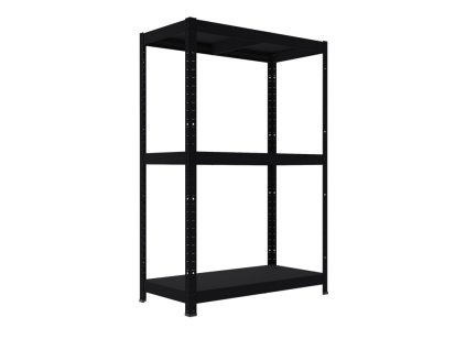 Kovový regál do technické místnosti Biedrax 40 x 60 x 120 cm, černý - 3 police kovové
