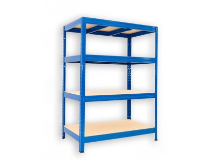 Kovový regál do spíže Biedrax 60 x 120 x 120 cm, modrý - 4 police MDF
