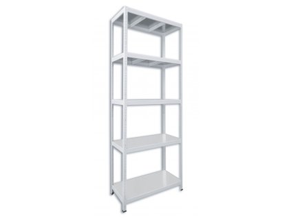 Kovový regál do spíže Biedrax 50 x 90 x 210 cm, bílý - 5 polic pozink