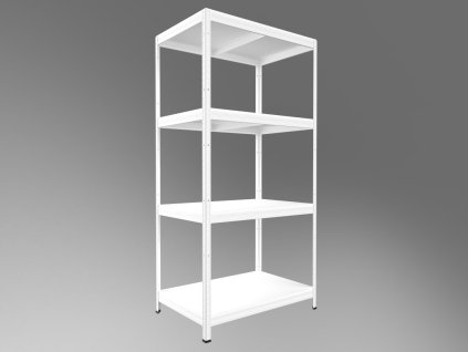 98267 5 kovovy regal do dilny biedrax 60 x 60 x 180 cm bily 4 police bile lamino 12mm