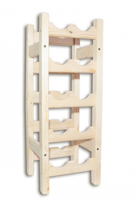 Biedrax Dřevěný stojan na víno pro 10 lahví - SV10x