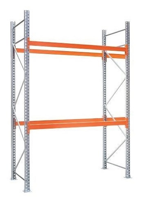 Biedrax Paletový regál základní 100 x 100 x 250 cm - 3000 kg/patro, pozinkovaný