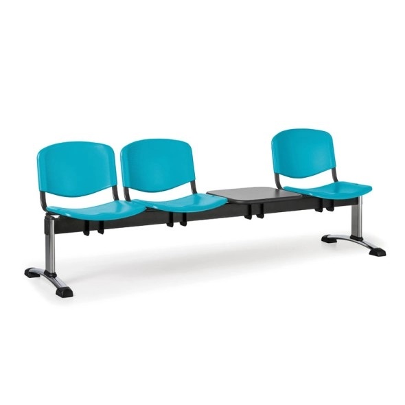 Lavice do čekárny plastová ISO Biedrax LC9711z - podnož chromovaná