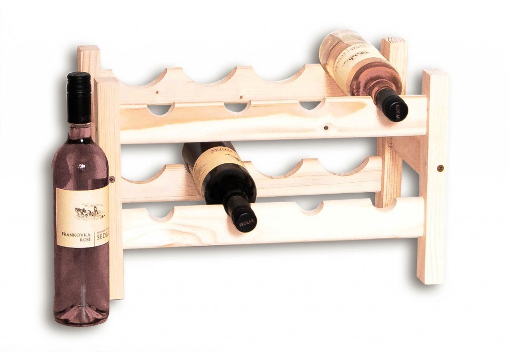 Biedrax Dřevěný stojan na víno pro 8 láhví - SV8