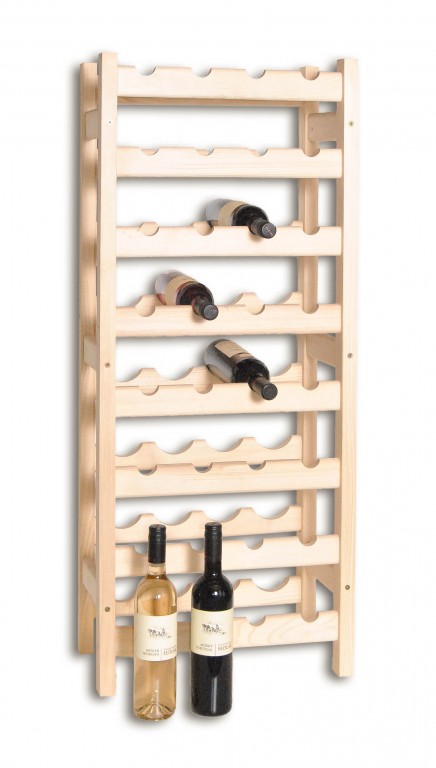 Biedrax Dřevěný stojan na víno pro 32 lahví - SV32