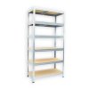 Kovový regál do technické místnosti Biedrax 45 x 75 x 180 cm, pozinkovaný - 6 polic MDF