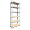 Kovový regál do technické místnosti Biedrax 50 x 60 x 210 cm, bílý - 6 polic MDF