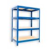 Kovový regál do technické místnosti Biedrax 50 x 75 x 90 cm, modrý - 4 police MDF