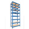 Kovový regál do technické místnosti Biedrax 50 x 75 x 270 cm, modrý - 8 polic MDF