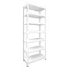 Kovový regál do technické místnosti Biedrax 60 x 120 x 240 cm, bílý - 7 polic bílé lamino 12mm