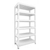 Kovový regál do technické místnosti Biedrax 50 x 90 x 180 cm, bílý - 6 polic bílé lamino 12mm, 275 kg