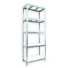 Kovový regál do technické místnosti Biedrax 45 x 120 x 210 cm, pozinkovaný - 5 polic bílé lamino 12mm