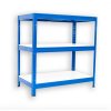 Kovový regál do technické místnosti Biedrax 60 x 60 x 90 cm, modrý - 3 police bílé lamino 12mm