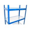 Kovový regál do technické místnosti Biedrax 60 x 60 x 210 cm, modrý - 8 polic pozink