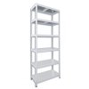 Kovový regál do technické místnosti Biedrax 45 x 75 x 210 cm, bílý - 6 polic pozink
