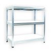 Kovový regál do domácnosti Biedrax 35 x 90 x 120 cm, pozinkovaný - 3 police bílé lamino 12mm