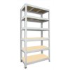 Kovový regál bezšroubový Biedrax 50 x 120 x 180 cm, bílý - 6 polic MDF