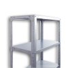 Nerezový regál gastro Biedrax 40 x 76 x 85 cm, 4 police x 100 kg