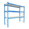 Profesionální regál Biedrax základní 80 x 180 x 350 cm, 3 police - nosnost 350 kg/police, modrý